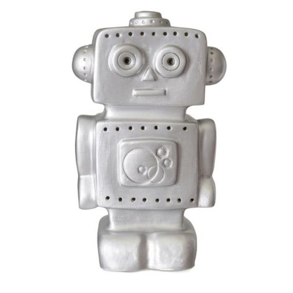 Silver robotlampa - EGMONT - För bebisar från 3 år - 38x6x29cm - Batterier Grå