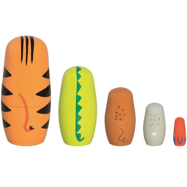 Goki - Matryoshka-dockor Tiger Tavi och hans vänner - GOLLNEST & KIESEL Orange