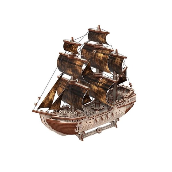 Puzzle 3D - Mr Playwood - Piratbåt - Trä - 156 bitar - 14 år och uppåt Beige