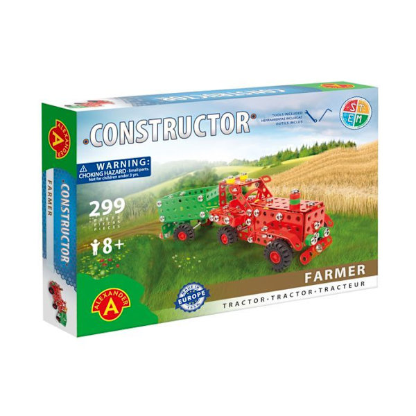 Alexander Toys - Konstruktör Bonde - Traktor Röd