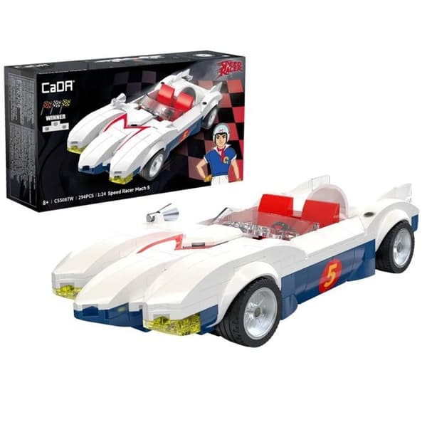 CaDA - Speed Racer Mach 5 Bil 294 dele - TOOPIZ Vit