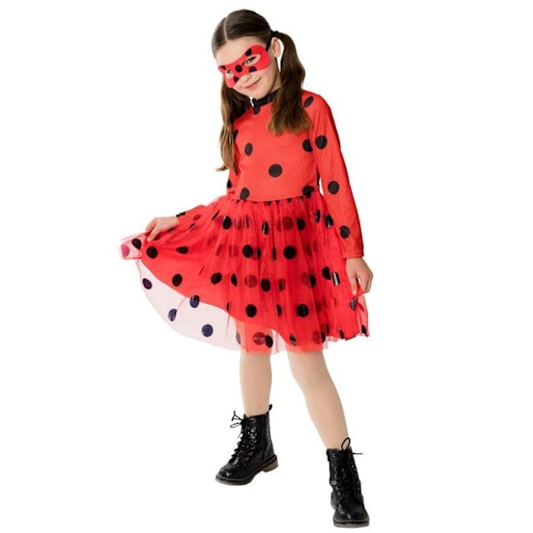 Miraculous Ladybug Tutu barndräkt - MIRACULOUS LADYBUG varumärke - Röd - Från 3 år röd och svart 4-6 år gammal
