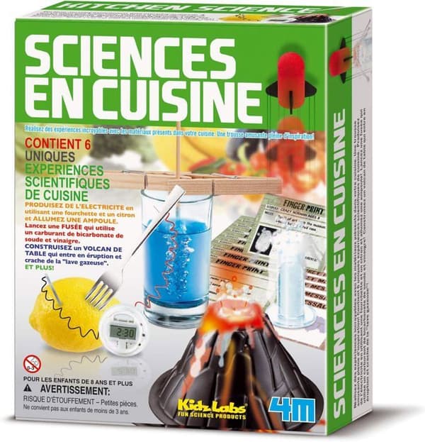 Science Experiment Kit - 4M - Science in the Kitchen - 6 eksperimenter - Indendørs - Sort Flerfärgad