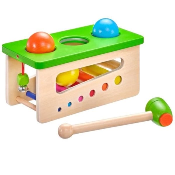 Battino hammarspel - Selecta - för barn från 12 månader och uppåt - 1 spelare - 3 träkulor