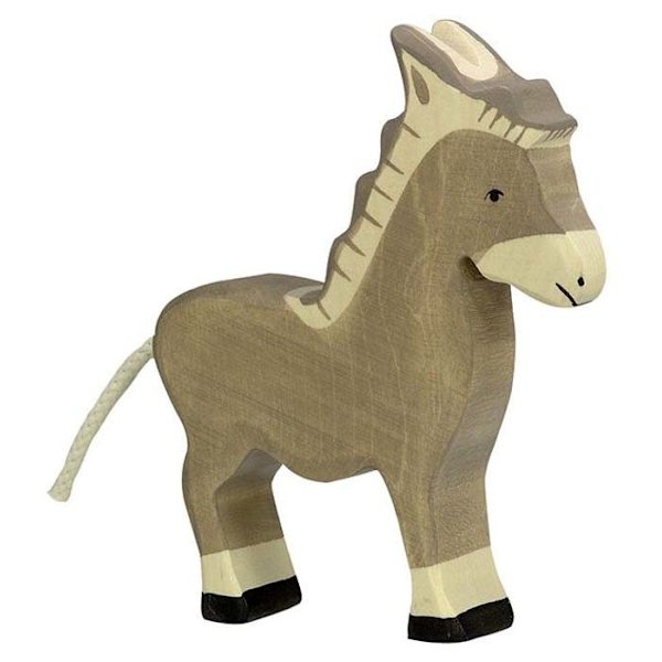 Figuriini - HOLZTIGER - 80046 - Aasi - Käsinmaalattu puu - Eurooppalainen valmistus - 11,5 cm Brunt, beige och svart