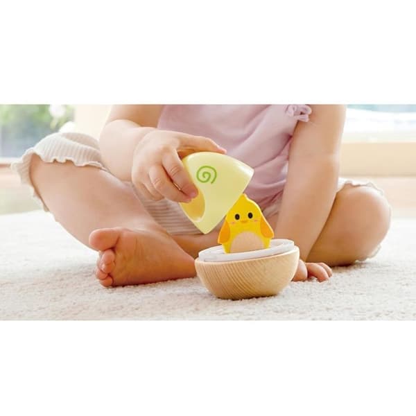 Staples legetøj - HAPE - WOBBLE WONDER STACKER - Træ - 4 dele - Unisex - 24 måneder Vit