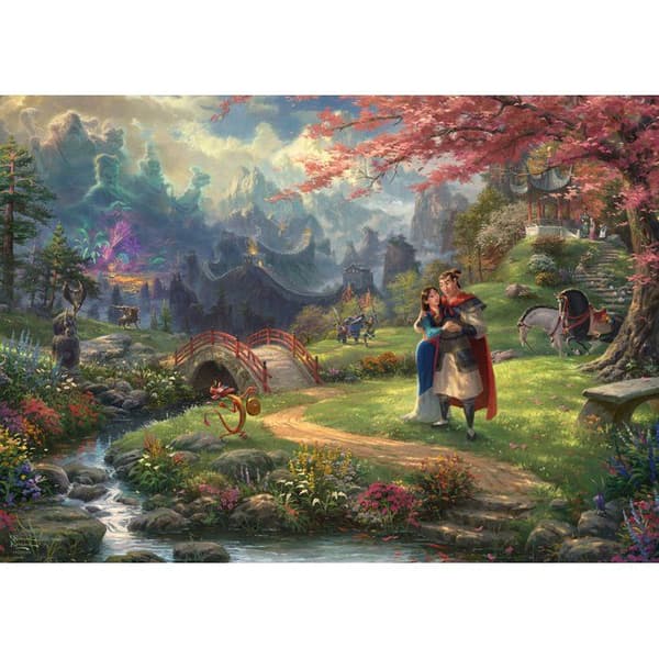 Pussel 1000 bitar - SCHMIDT SPIELE - Thomas Kinkade Studios - Disney - Mulan - 1000 bitar Enfärgad