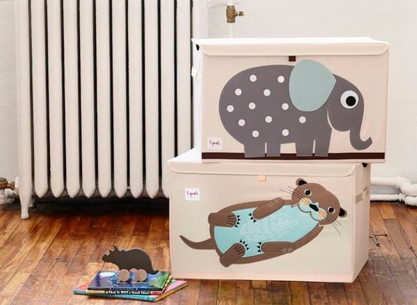 Legetøjskiste - WEBER - Elefant - Barn - 100% Polyester - Grå Grå