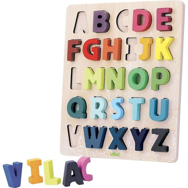 ABC Alphabet inbyggt pussel - Vilac - Under taket - Barn - 18 månader och över Beige