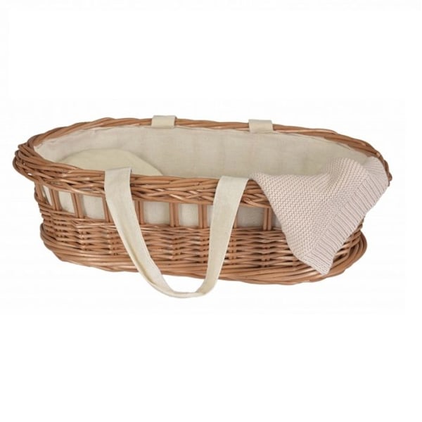 Egmont Toys - Wicker bassinet för docka Beige