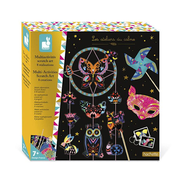Kit Kreativ - Scratch Art Multi-Aktivitetskit Flerfärgad