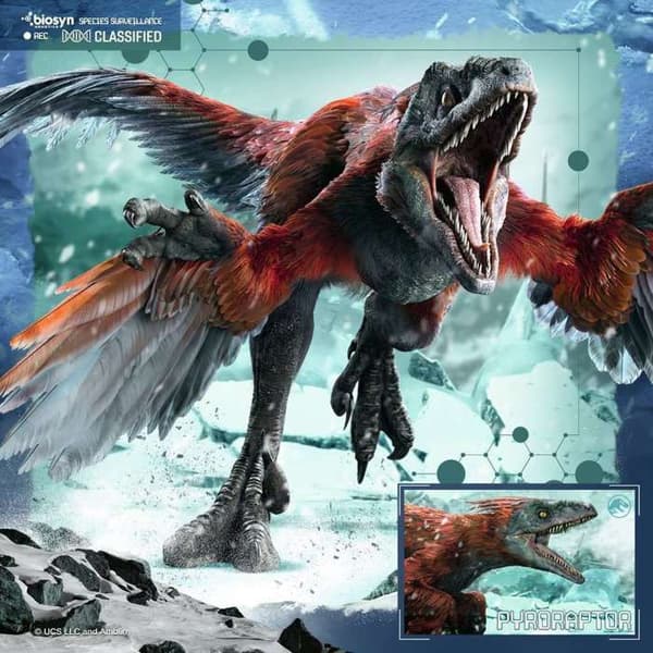 Ravensburger - Puzzle T-Rex Jurassic World 3x49 stk. Blå