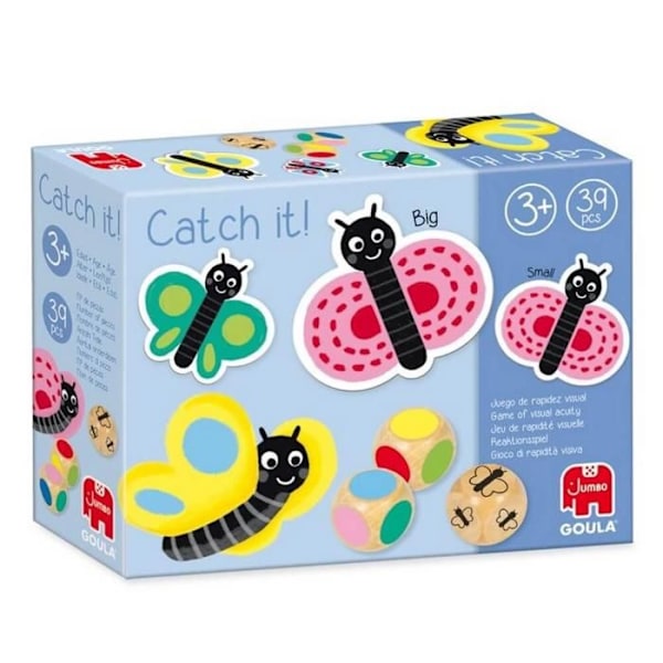 Peli - GOULA - Catch It Butterfly - Nopeus ja visuaalinen tunnistus - Lapsi - Yksi väri Enfärgad