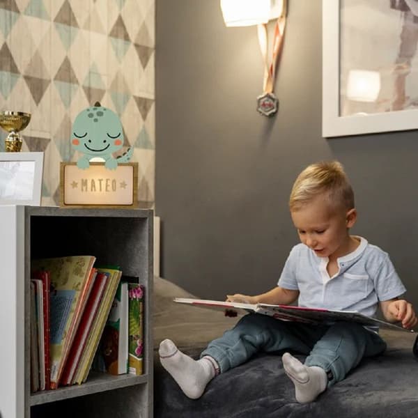 Bordslampa - Vintiun - Anpassningsbar - Dinosaurie - LED - Grön Grön