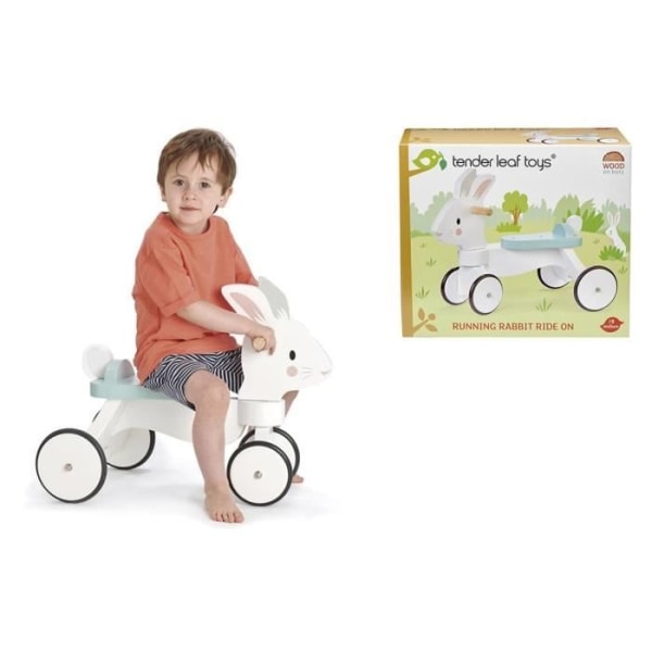 4-Wheel Balance Bike Junior White - Tender Leaf Toys - Loopfiets