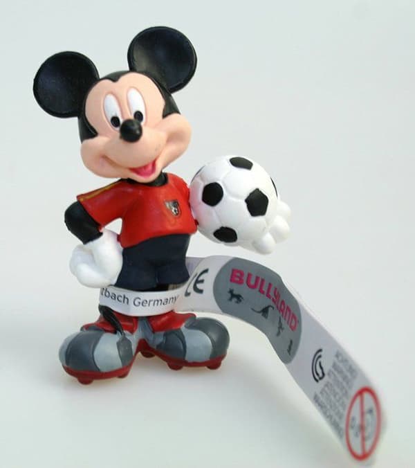 Bullyland - Figurine Mickey spansk fodboldspiller - BULLYWORLD Röd