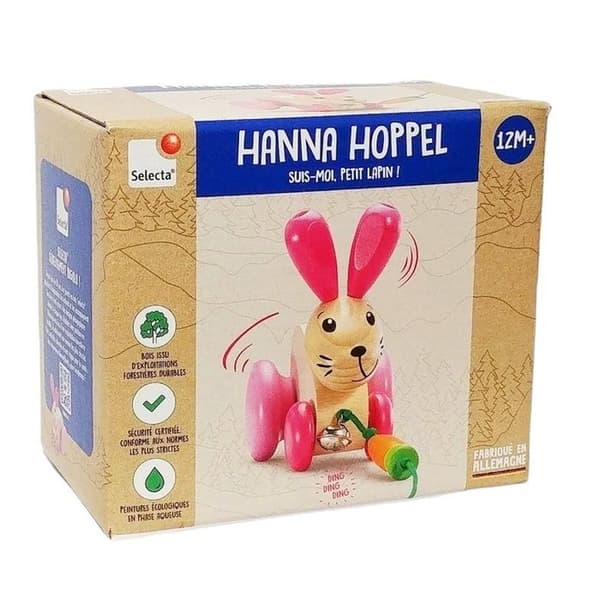 Selecta - Hanna Hoppel trækdyr i træ - SCHMIDT Rosa