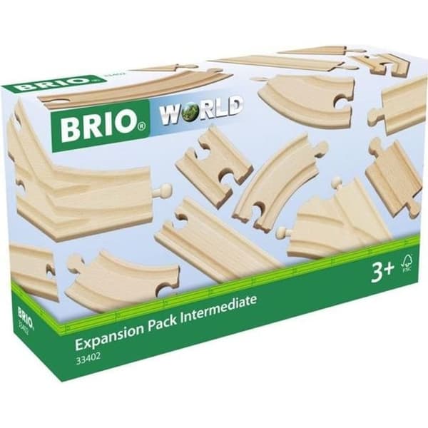 Intermediate Evolution Box 16 Rails - BRIO - 33402 - Trætogkredsløb for børn fra 3 år og derover Gul