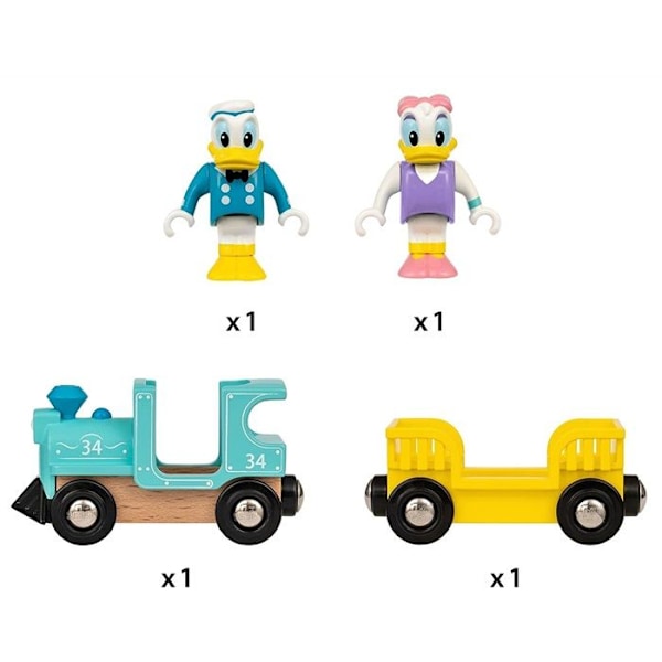 DISNEY Brio Train of Donald & Daisy Duck - Batterifritt tåg för tågbana i trä - Ravensburger - Från 3 år - 32260 Flerfärgad