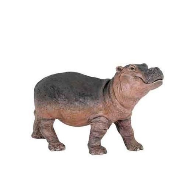 Vauva Hippopotami Figuriini - PAPO - Eläimet - PE- joustava - 10 cm Flerfärgad