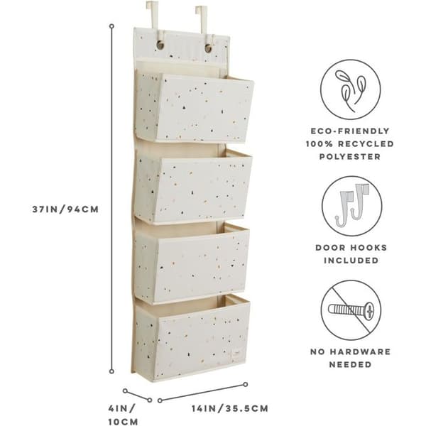 3 Sprouts - Väggförvaring terrazzo crème - ELEMENTS FOR KIDS Vit