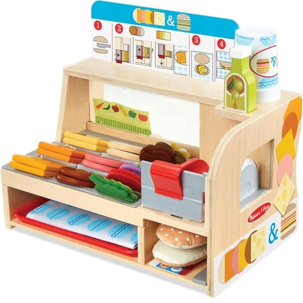 Melissa & Doug - Puiset voileipäpöytä beige