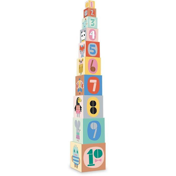 Cubes gigognes Vilac Suzy Ultman - Numérotés de 1 à 10 - Enfant - Bleu Vit