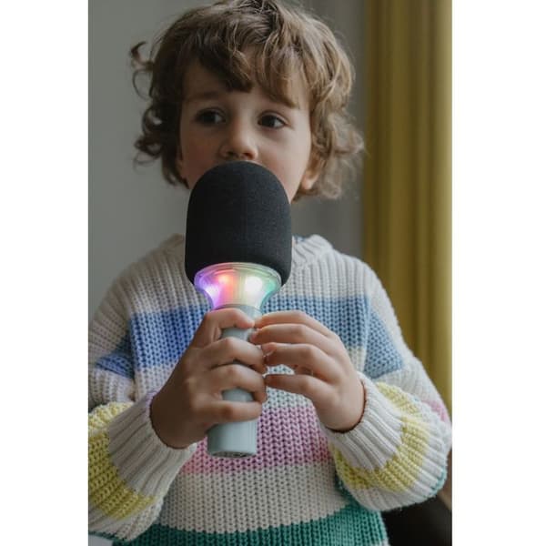 KIDYWOLF KIDYMIC Grön – Trådlös Mikrofonkaraoke för Barn med Bluetooth, LED-ljuseffekter & Röstmodifierare - 4+ Grön