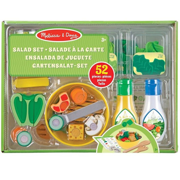 Melissa & Doug Viipurivun ja Salaatti Heittele Pelisetti - 52 Osaa Puuta ja Huopaa Flerfärgad