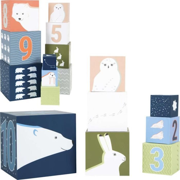 Safari Puinen Sensory Block Setti 12 osaa kastanj