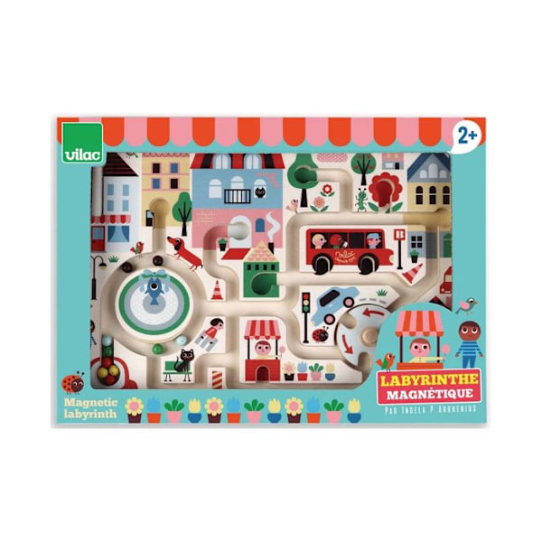 Magnetisk labyrinth Min lilla stad - Flerfärgad - 30 x 22 cm Flerfärgad