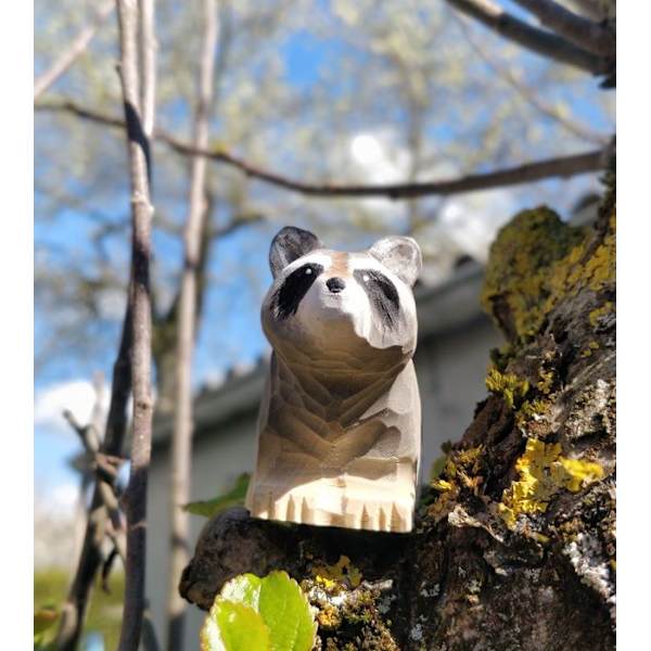 Wudimals - Raccoon Figure - K-PLAY Grå