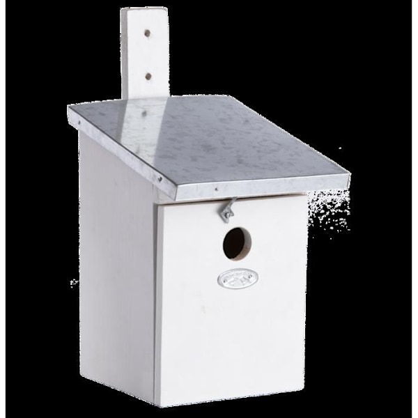 Esschert NK40W Pönttöpuu sinitiaisille, valkoinen puu 33 x 17 x 21 cm