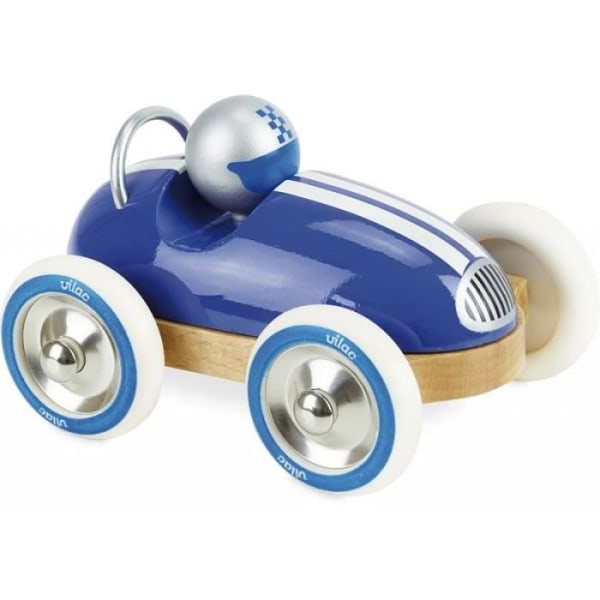 VILAC träbil - Blå vintage roadster - Metall och gummihjul