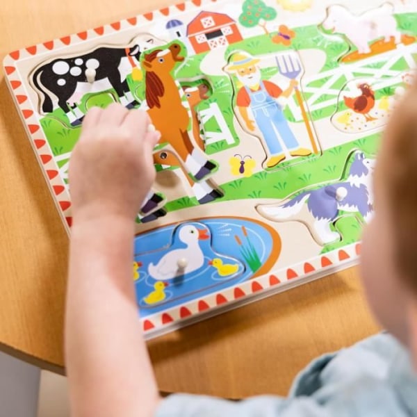 Melissa & Doug - Old MacDonald Farm Sound Puzzle Grön