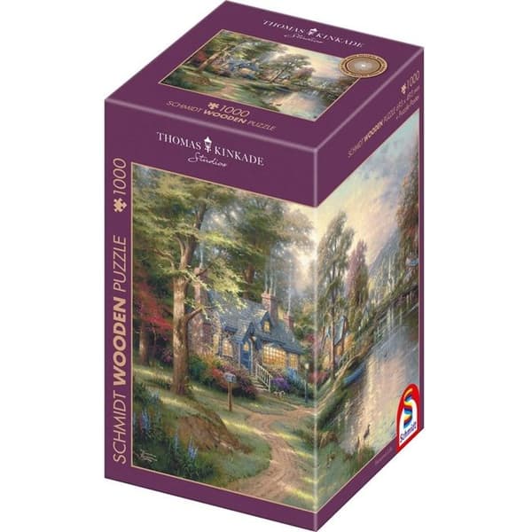 Schmidt Spiele - Trä pussel By vid sjön 1000 bitar - SCHMIDT Violett