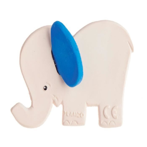 LANCO Blue Teething Elephant - Från födseln - Vit - Pojke - Naturgummi - 9,5 x 1,5 x 6 cm Vit