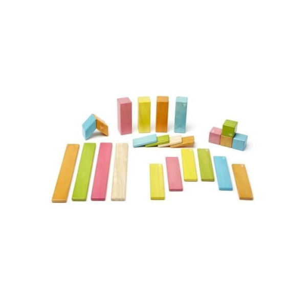 Rakennussarja - Tegu Classic Pocket 24 Palikkaa - Pastelli - Lapsi Flerfärgad