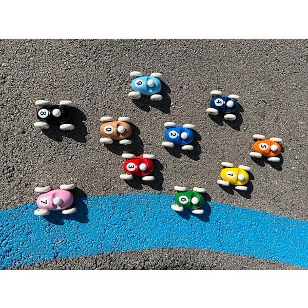 Mini roadster i trä - Vilac - Mörkblå - 7 cm - Leksak för barn - Tillverkad i Frankrike Blå