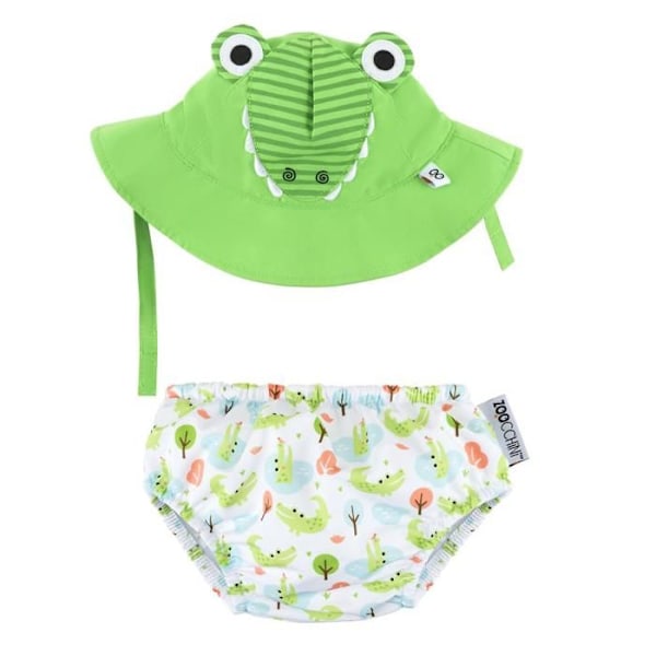 Zoocchini - Krokotiilimaillot ja hattu (12-24kk) - ELEMENTS FOR KIDS Grön
