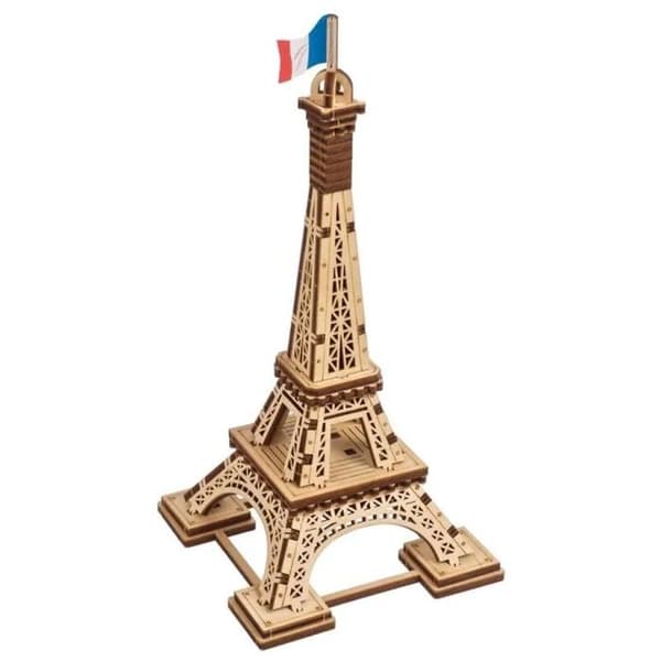 Paris Tårn - Ugears - 3D puslespil i træ beige