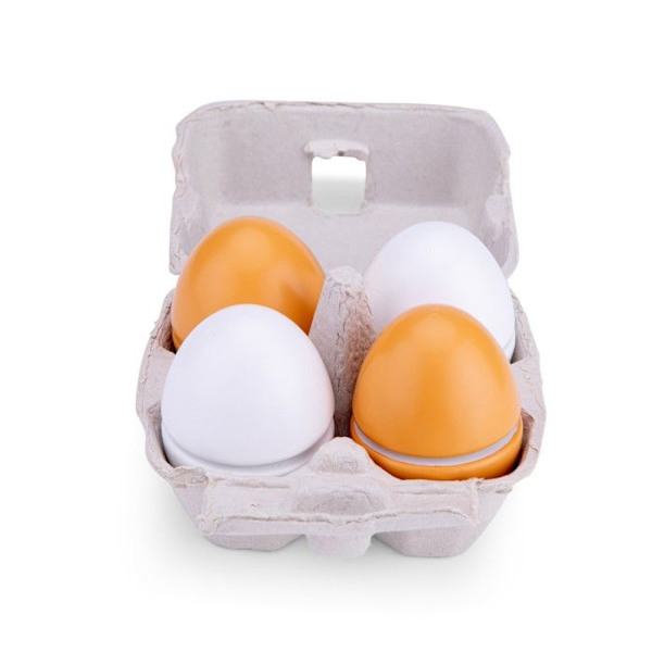 Nya klassiska leksaker - Träägg att skära Grå, vit och orange