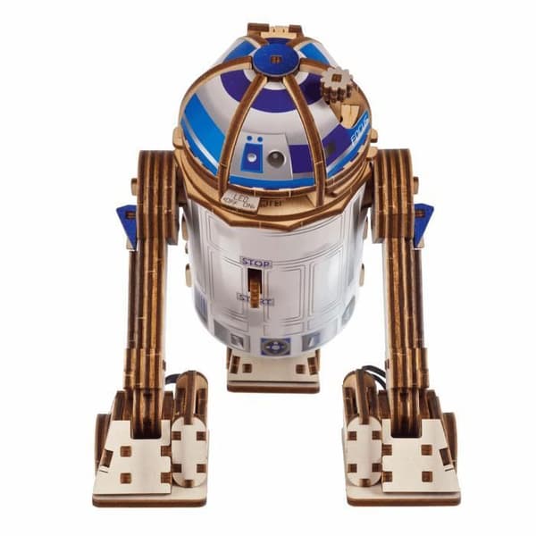 3D-model - UGEARS - R2-D2™ - Fjedermekanisme - LED-projektor - 315 dele beige