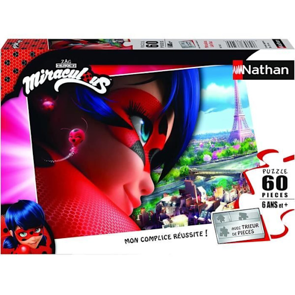 Barnpussel - Nathan - Miraculous LadyBug - 60 bitar - Ravensburger