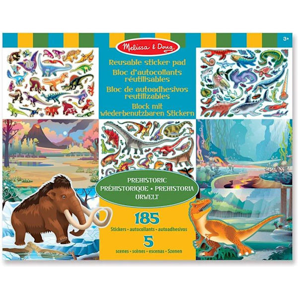 Melissa - Doug Uudelleenkäytettävät Tarrablokit, Esihistoria, - 19341 Blå