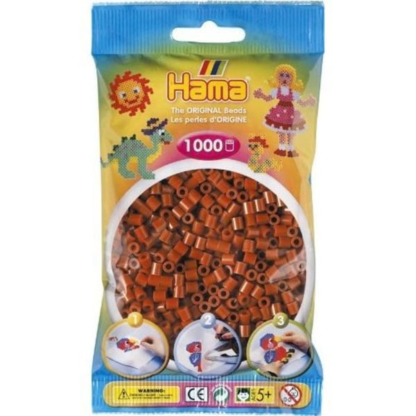 Hama helmet - 1000 kpl ruskea punainen midi helmet - Sopii lapsille alkaen 5 vuotta