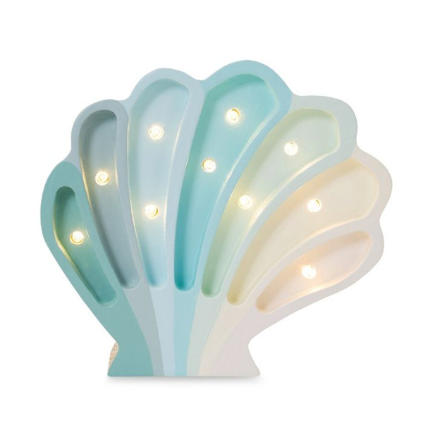 Little Lights - Bermuda Sky Shell Night Light Blå