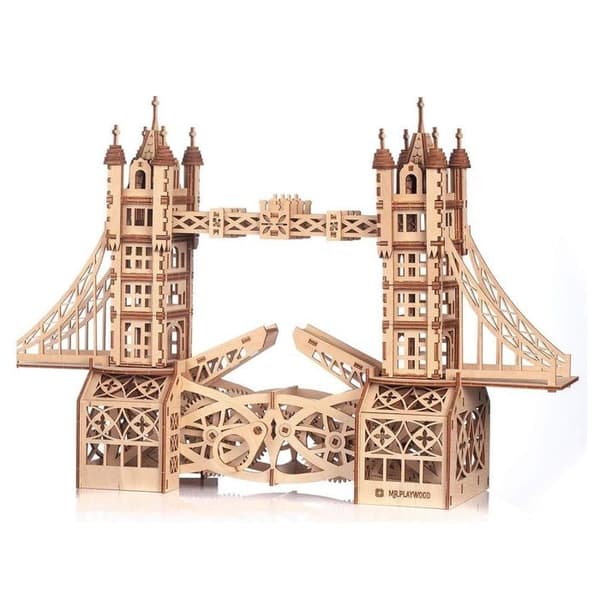 Mr. PlayWood Modelkit Tower Bridge Træ 312 dele Beige