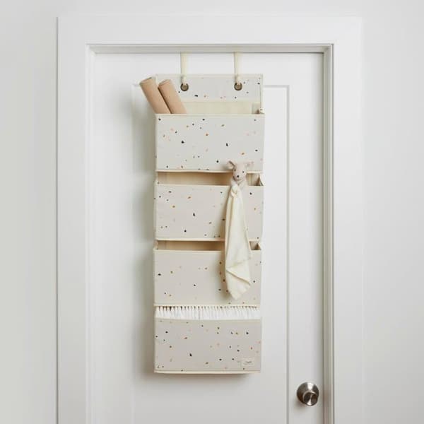 3 Sprouts - Väggförvaring terrazzo crème - ELEMENTS FOR KIDS Vit