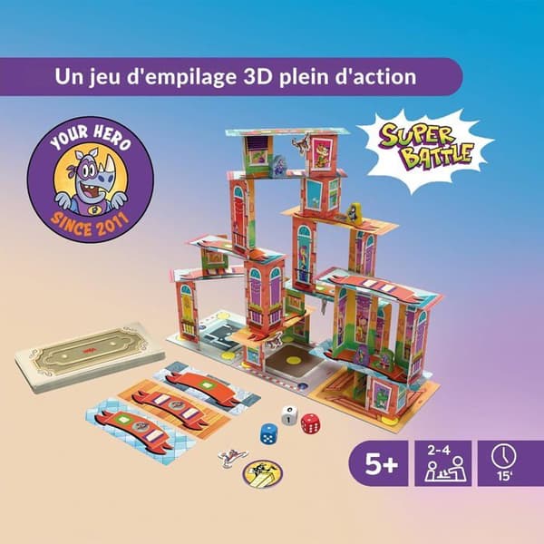 Haba - Spil Rhino Hero Super Battle Gul